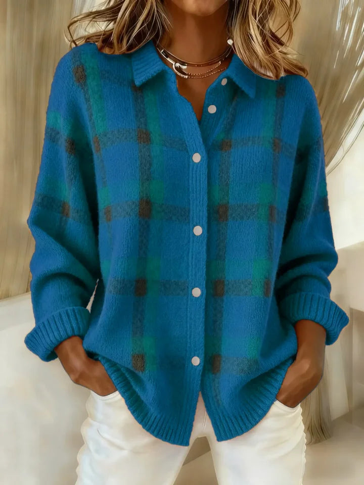 Cait™ | Colourful Soft Button-Up Shirt Style Sweater